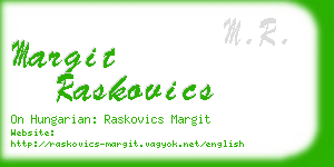 margit raskovics business card